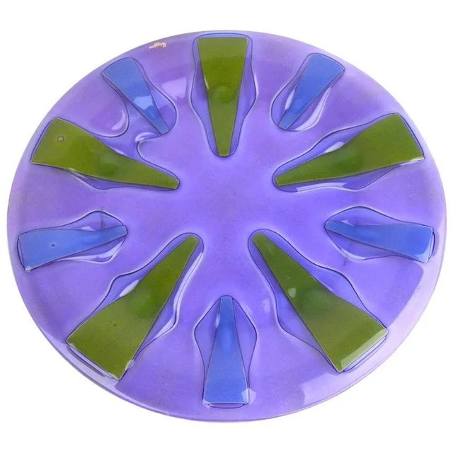 Modernist Glass Plate by Higgins For Sale - Image 10 of 10