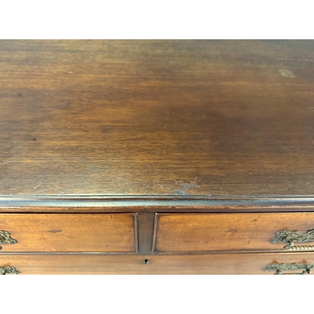 18th Century 5-Drawer Solid Mahogany Chest With Twisted Pulls For Sale - Image 13 of 15
