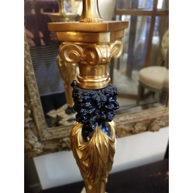 Metal 1980s Figural Brass and Marble Table Lamp For Sale - Image 7 of 11