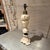 1960s Hollywood Regency Hand-Carved Italian Alabaster or Marble Table Lamp For Sale - Image 5 of 12