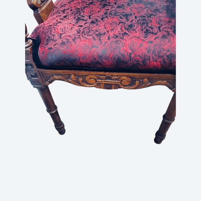 Antique Carved Renaissance Revival Corner Chair For Sale - Image 12 of 13