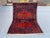 2'10 X 3'10 Ft Vintage Afghan Hand-Knotted Tribal Rug Red Blue Geometric Pattern Rug For Sale - Image 11 of 12