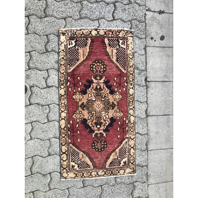 Vintage Wool Area Rug For Sale - Image 6 of 6