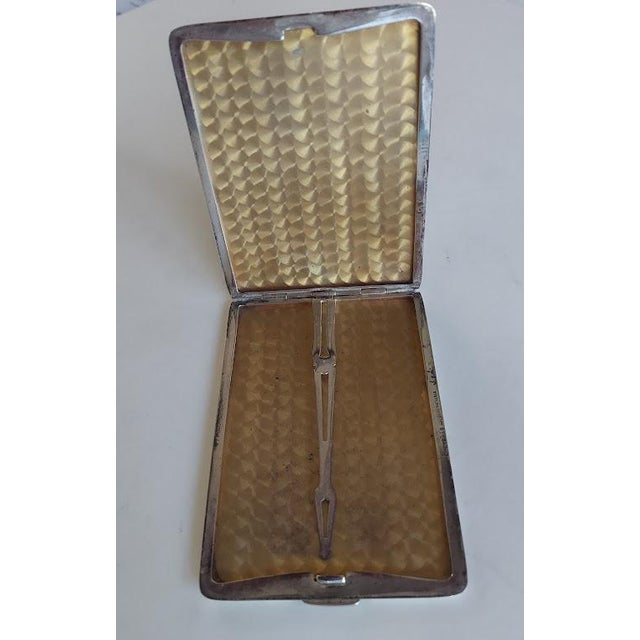 Silver Early 20th Century Art Deco R. Blackinton Sterling Silver Cigarette Case, U S Navy Family Provenance For Sale - Image 8 of 11