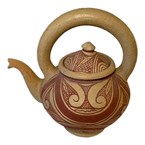 Earthenware Hand Painted Vintage Tea Pot