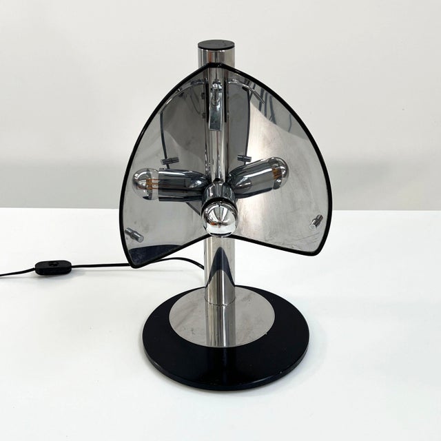 Italian Chromed Table Lamp, 1970s For Sale - Image 3 of 8