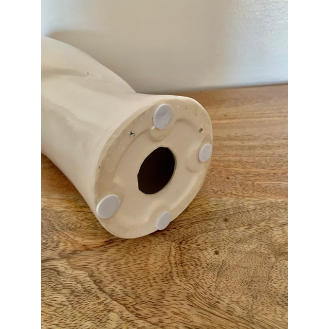 Late 20th Century Vintage Elongated White Ceramic Head Figure For Sale - Image 5 of 6