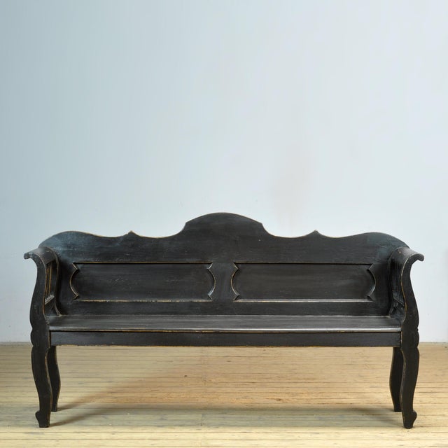 A charming, authentic Hungarian bench from circa 1900 — a beautiful piece of craftsmanship with character and history. The...