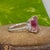 Metal 5.1cts Bi-Color Tourmaline Ring With Natural Diamonds Accents: Solid 14k Gold, Size 6.75 For Sale - Image 7 of 9