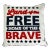 1990s Vintage Americana Arts & Crafts Boho Chic Down Filled Holiday Accent Pillow - 4th of July For Sale
