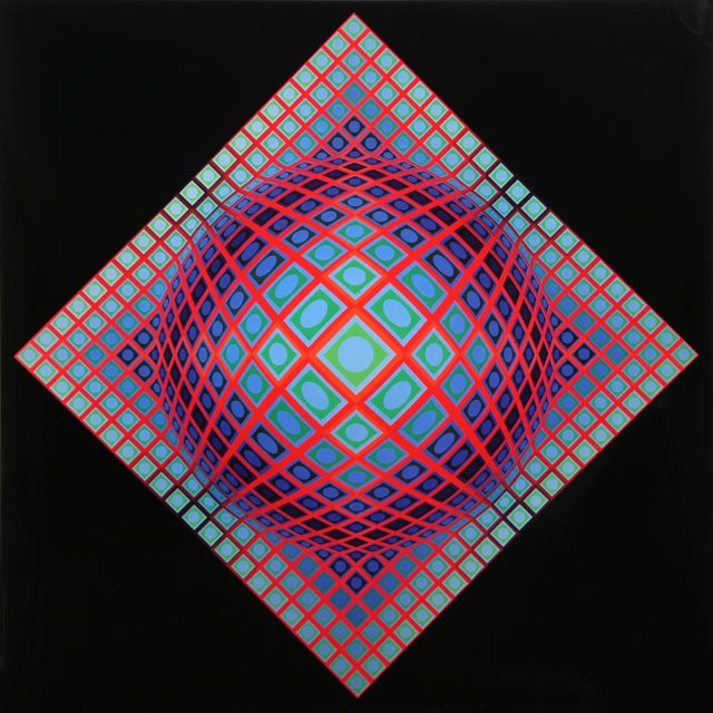 Victor Vasarely, Hungarian (1908 - 1997) - Vega 201, Portfolio: Vega, Year: 1971, Medium: Offset Lithograph, Size: 10.75 x...