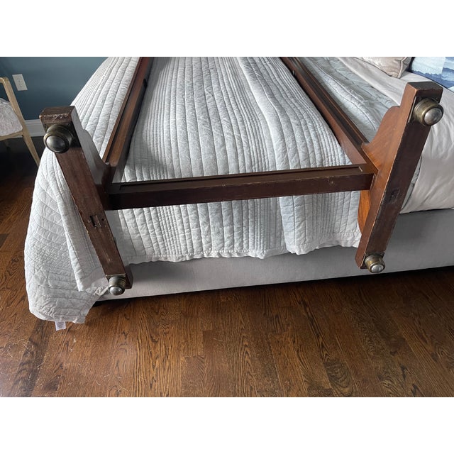 Late 19th Century Antique Wooden Cheval Floor Mirror Frame With Mirror ( Requires Assembly) For Sale - Image 13 of 18