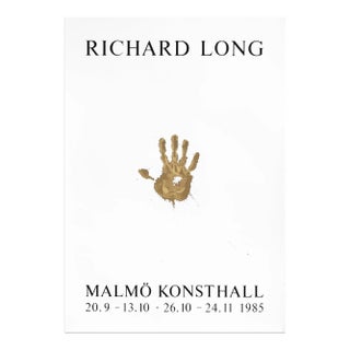 1985 Swedish Exhibition Poster, Malmo Konstall, Richard Long For Sale