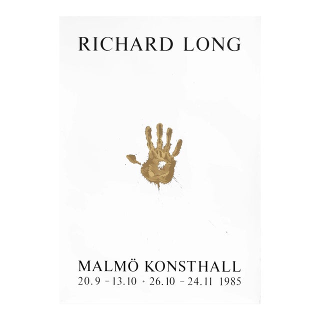 1985 Swedish Exhibition Poster, Malmo Konstall, Richard Long For Sale