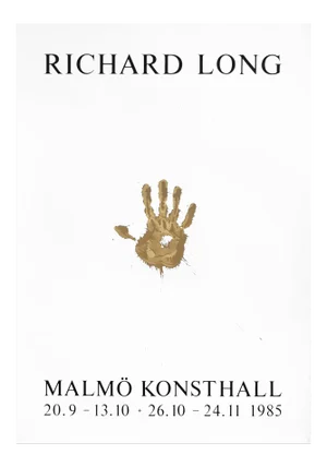 1985 Swedish Exhibition Poster, Malmo Konstall, Richard Long