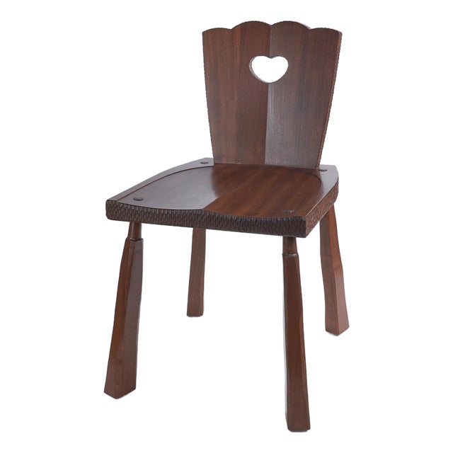 Artisan Dining Chair in Sapele With Carved Edge Detailing. Designed and Crafted by Val Khvan. For Sale
