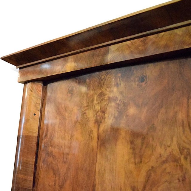 Biedermeier-Style Wardrobe in Wood For Sale - Image 5 of 12