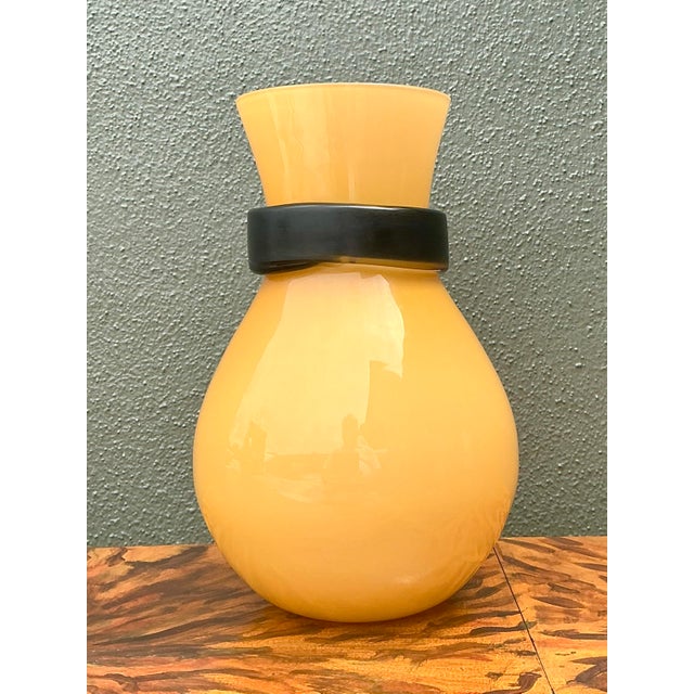 Late 20th Century Vintage Italian Simon Moore for Salviati “Fasciati” Vase For Sale - Image 5 of 12