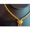 14k Solid Yellow Gold Adjustable Rope Lariat Slider Stopper Chain Y Necklace 53G For Sale - Image 16 of 18