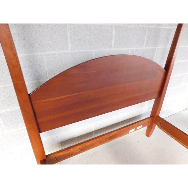 Brown Ethan Allen American Impressions Full Size Shaker Style Tester Poster Bed For Sale - Image 8 of 12
