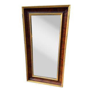 Antique American Empire Mahogany and Gold Paint Ogee Hall Mirror, Circa 1830’s For Sale