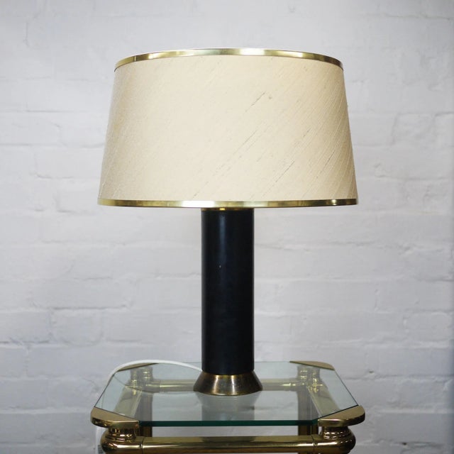 Mid-Century Black & Gold Table Lamp, 1950s For Sale - Image 10 of 10