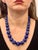 Certified Vintage Lapis Lazuli Single Strand Diamond Necklace 14 Kt White Gold For Sale - Image 14 of 18