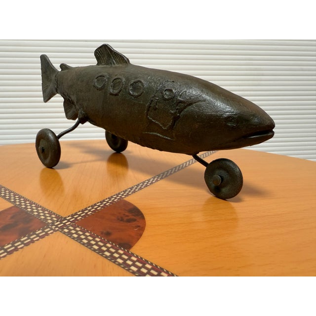 Surrealism Circa 1989 Stephen Maxon "Taxi Trout", Signed + Titled For Sale - Image 3 of 12
