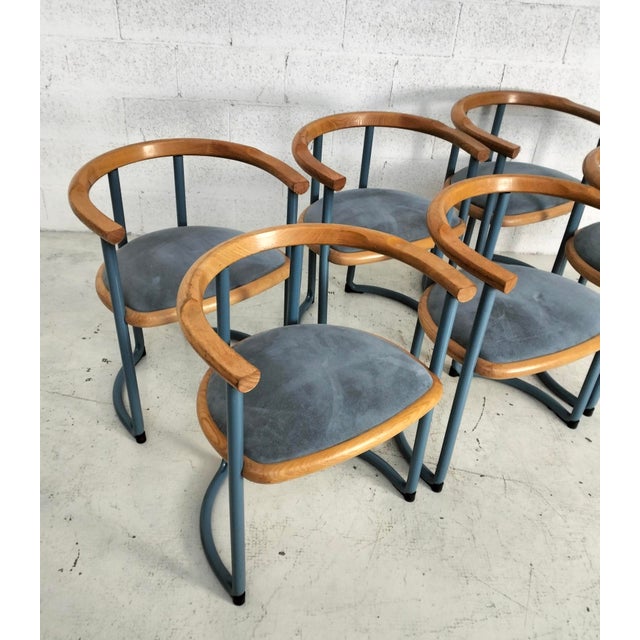 1970s Achillea Chairs attributed to Tito Agnoli for Ycami, 1970s, Set of 6 For Sale - Image 5 of 11