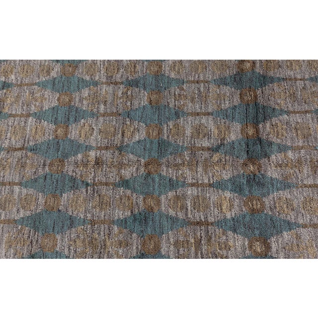 Modern Swedish Pile Rug Size: 11'8" × 13'4" (355 × 406 cm). Elevating Scandinavian textile artistry, this Modern Swedish...