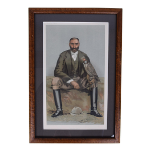 Vintage Vanity Fair the New Forest, the Hon. Gerald Lascelles, by Spy 1897 Framed Print