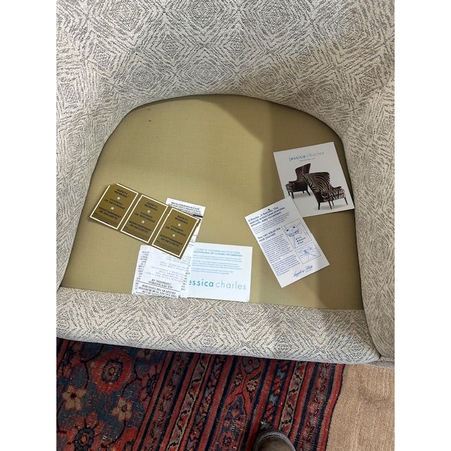 White 1990s Jessica Charles Delta Swivel Chair For Sale - Image 8 of 10