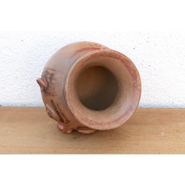 Terra Cotta Pre Columbian Terracotta Moche Effigy Vessel For Sale - Image 8 of 9