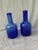 Heavy Vintage Handblown Cobalt Bottles a Pair For Sale - Image 12 of 12