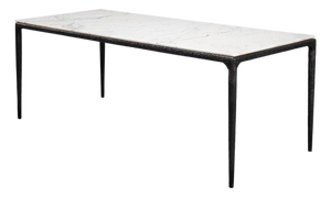 Modern Iron and Marble Dining Table