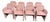 1980 Pink Mauve Suedes Chiclets Style Dining Chairs - A Set of 8 For Sale