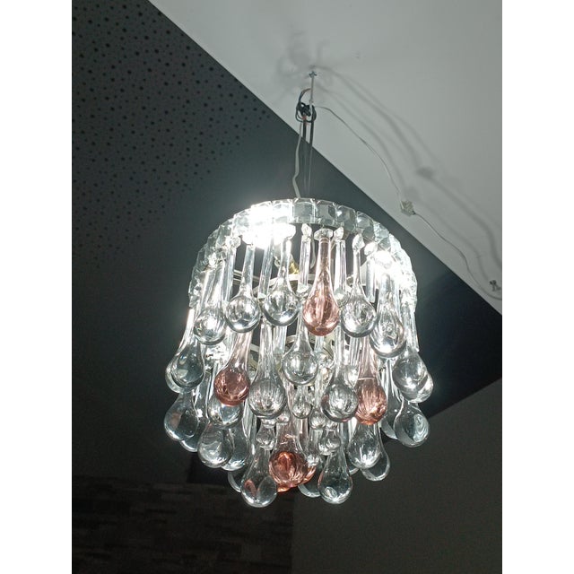 Murano Glass Teardrop Chandelier, 1960s For Sale - Image 10 of 10
