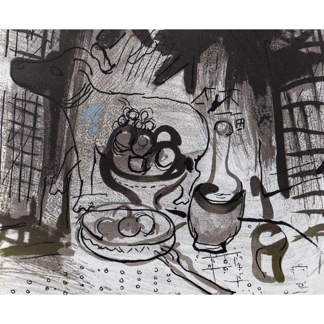 Abstract 1950s Vintage Marc Chagall Limited Edition Original Still Life Lithograph Print For Sale - Image 3 of 5