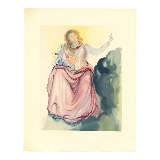Salvador Dalí­, Beatrice Resolves Dante's Doubts, Original Woodcut, 1963 For Sale
