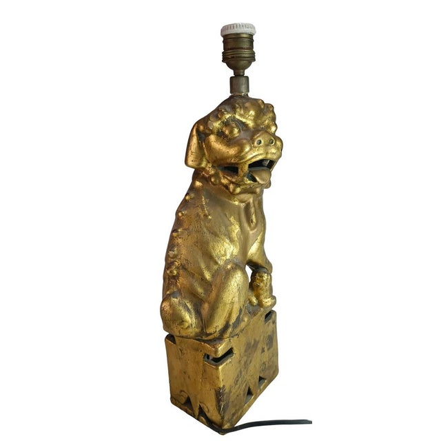 Vintage Foo Dog Lamp, 1950s, in Good conditions. Designed 1950 to 1959 I have official proof of authenticity such as...
