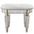 Spritely Home Accent Furniture Garbo Mirrored Vanity 24"W Stool, Silver For Sale - Image 4 of 8