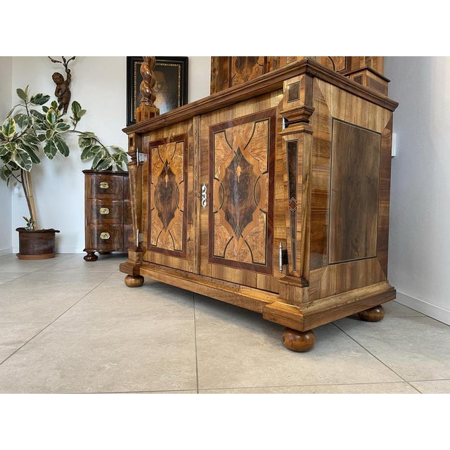 Vintage Baroque Brown Secretary For Sale - Image 4 of 18