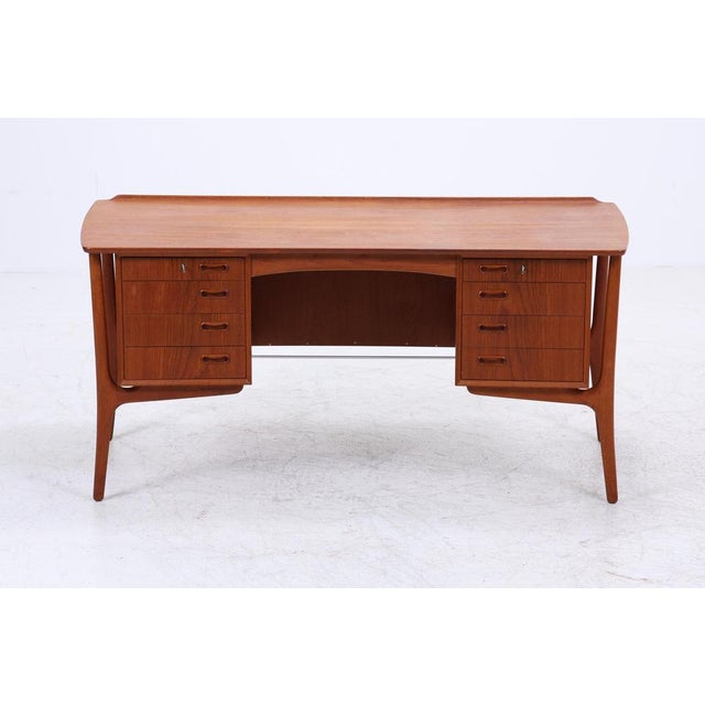 Vintage Teak Desk by Svend Aage Madsen for HP Hansen For Sale - Image 3 of 18