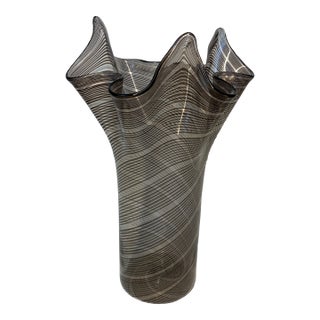 Dino Martens Murano Art Glass Vase - Handkerchief Style 12” For Sale