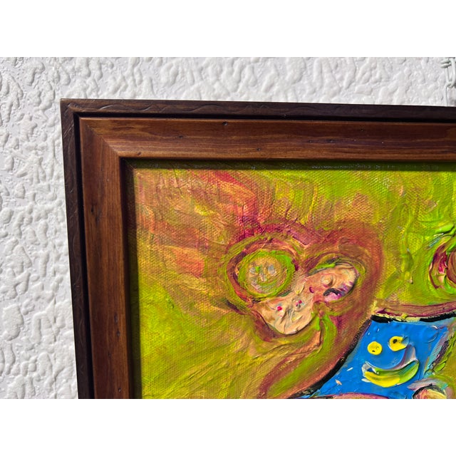 This is a unique original acrylic painting on canvas in a lively fantasy abstract style by Serg Graff, titled “Funny...