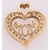 Modern 14 Karat Two-Tone Gold and Diamond Heart Charm Pendant With Mom Center For Sale - Image 3 of 6