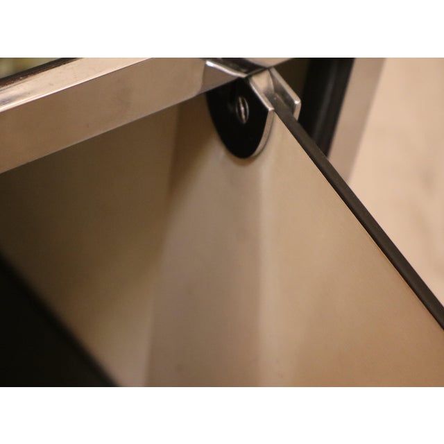 Space Age Coffee Table and Bar Cabinet Set in Chromed Metal, 1970s, Set of 2 For Sale - Image 17 of 18