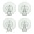 Mid 20th Century Val Saint Lambert Crystal Salad Plate With Frosted Intaglio Design of Fruits Signed - Set of 4 For Sale