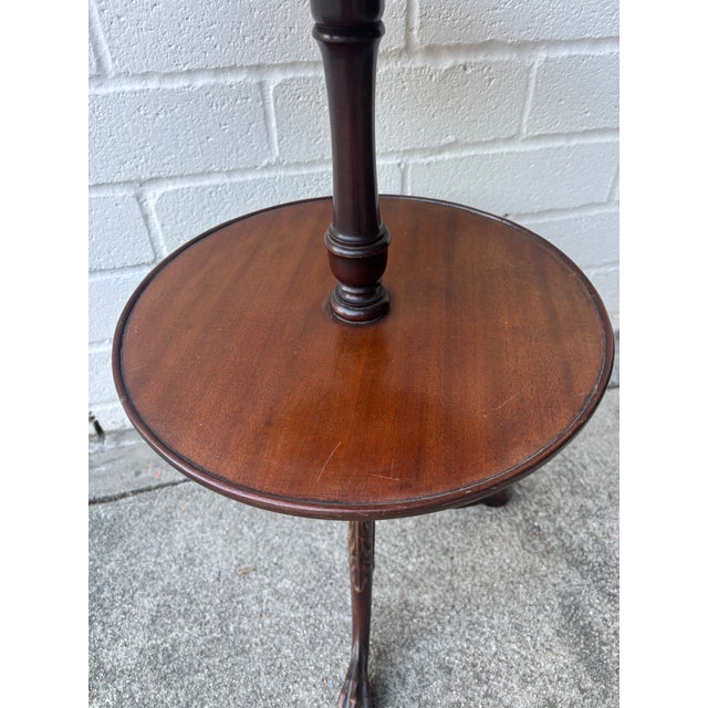 Antique English Claw Foot Mahogany Dumb Waiter With Three Tiers For Sale In Los Angeles - Image 6 of 9