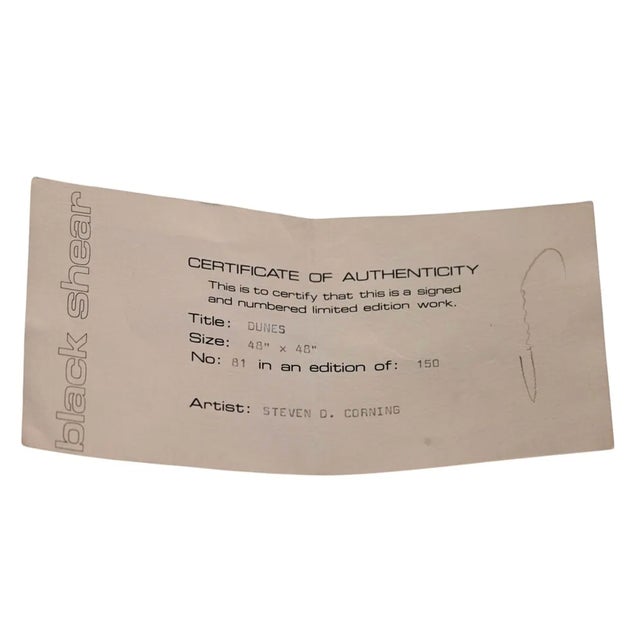 Huge Modernist Tan Suede 3 Dimensional Upholstered Painting, Signed Steven D. Corning, 1970s For Sale - Image 15 of 15